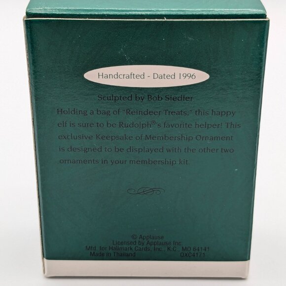 Hallmark Keepsake Rudolph's Helper 1996 Miniature Ornament, Membership Gift - Picture 9 of 11